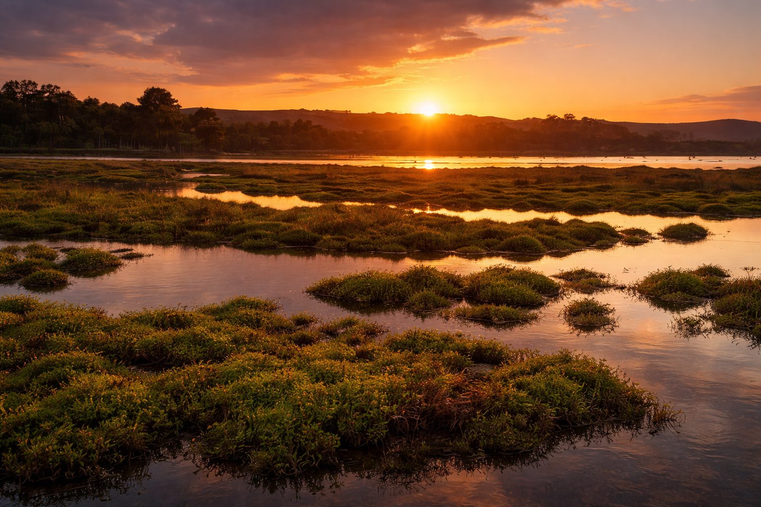 marismas del parque natural de oyambre en cantabria